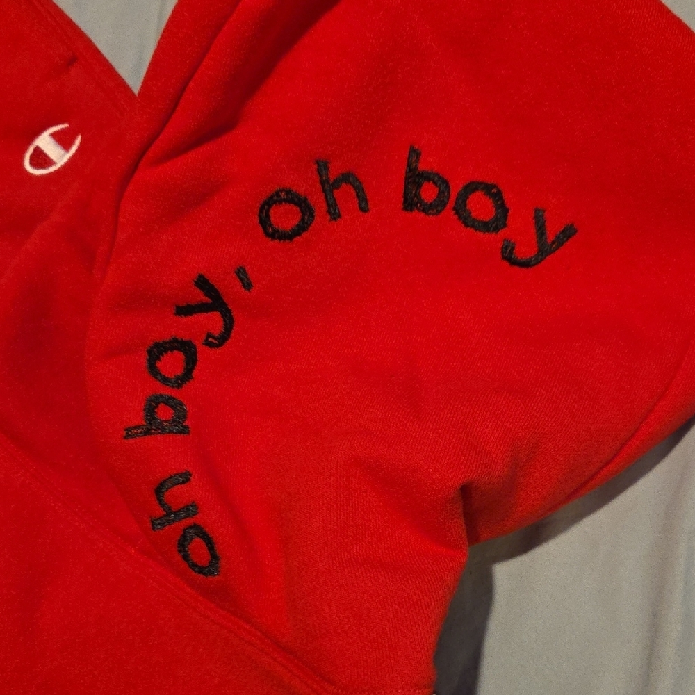 2 Piece Champion Red Hoodie with Mickey Mouse Graphic - Picture 3 of 5